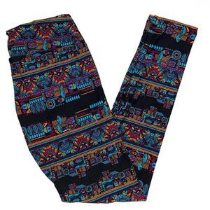 LuLaRoe Leggings Black Tribal One Size